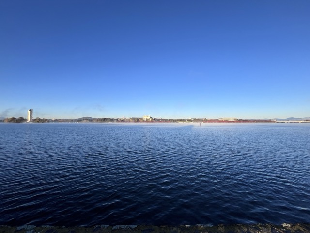 The view over Lake Burley Griffin.