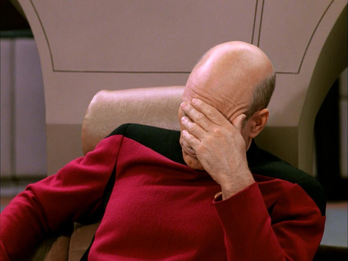 The Picard facepalm meme.