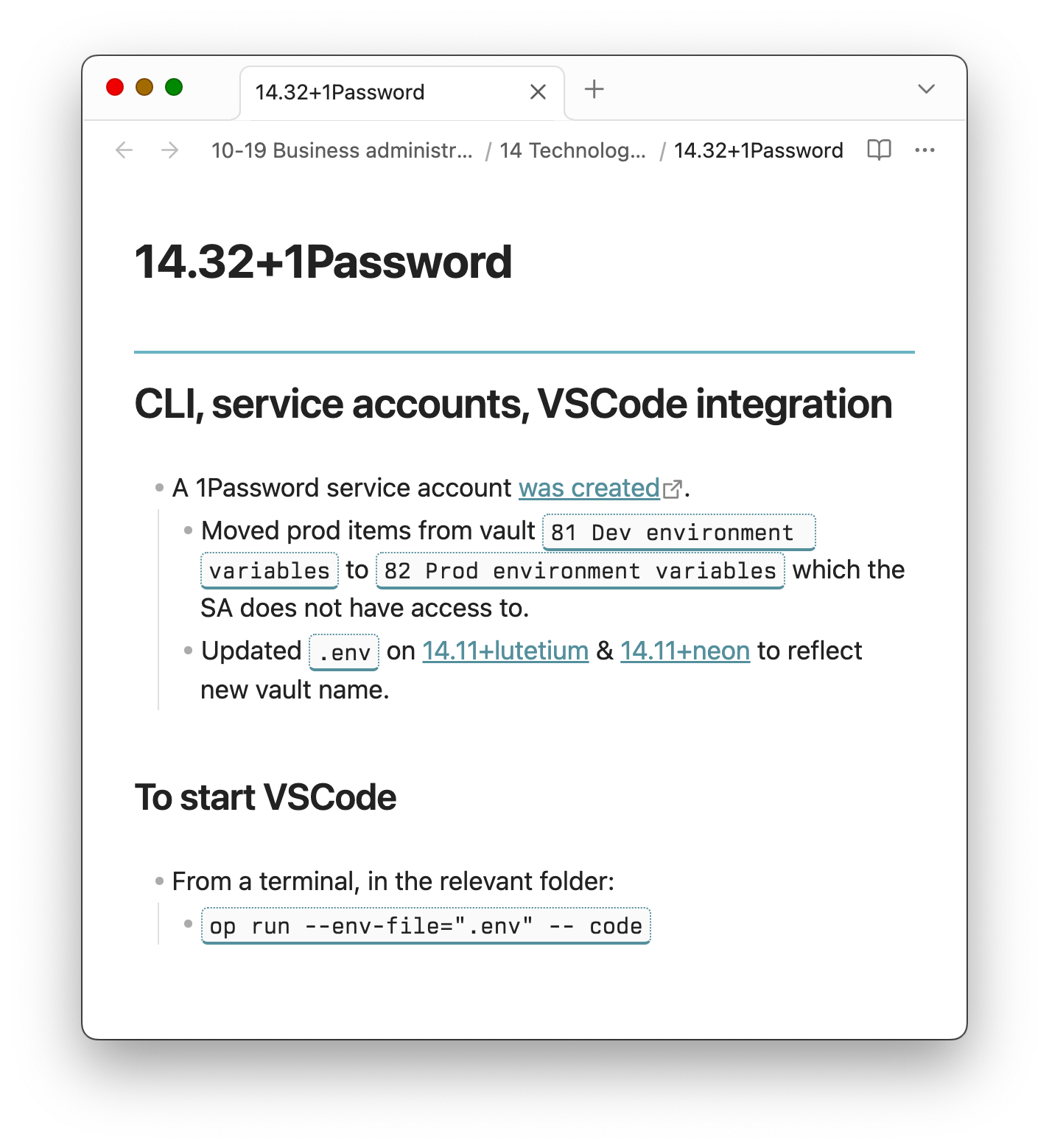 A screenshot of the note, which I will explain below.