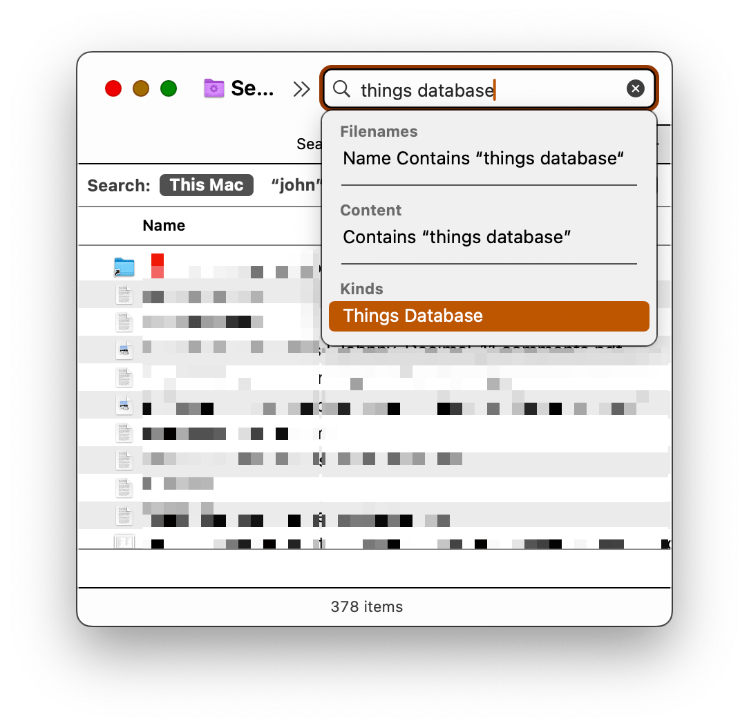 Screenshot showing the search explained in the next paragraph.